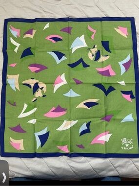 IL BISONTE Floral-Accent Cotton Scarf 52cm